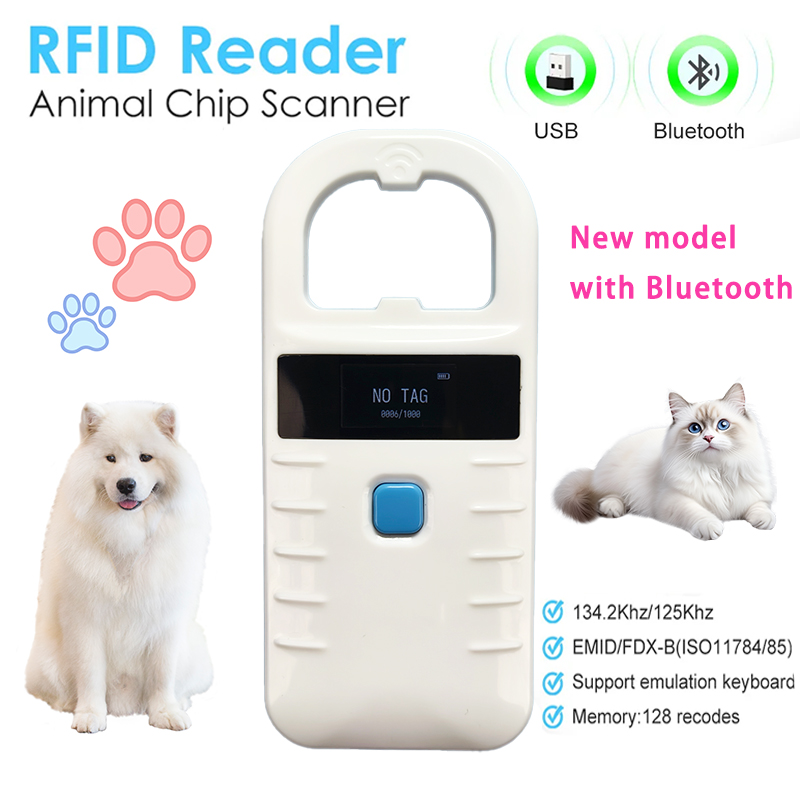 Pet Supplies Online - Nowy czytnik Bluetooth RFID, skaner chipów